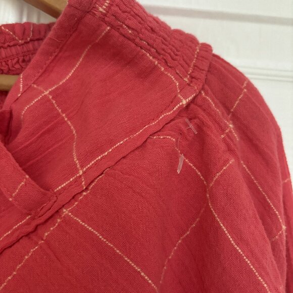 Free People Woman's Lunar Cove Multi Chic Red/Coral Wide Leg Pants LARGE - Picture 4 of 5